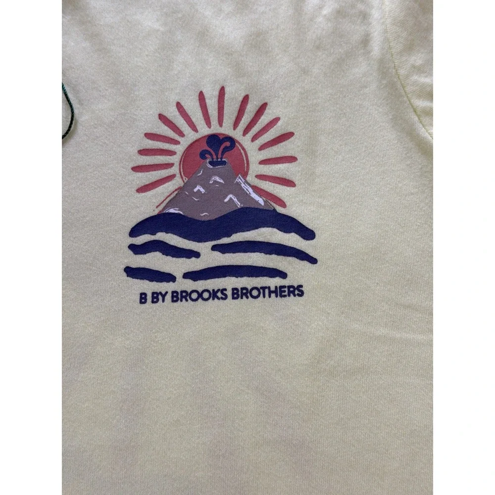 B by Brooks Brothers Boys Volcano Graphic Pima Cotton T-Shirt 18Y NWT